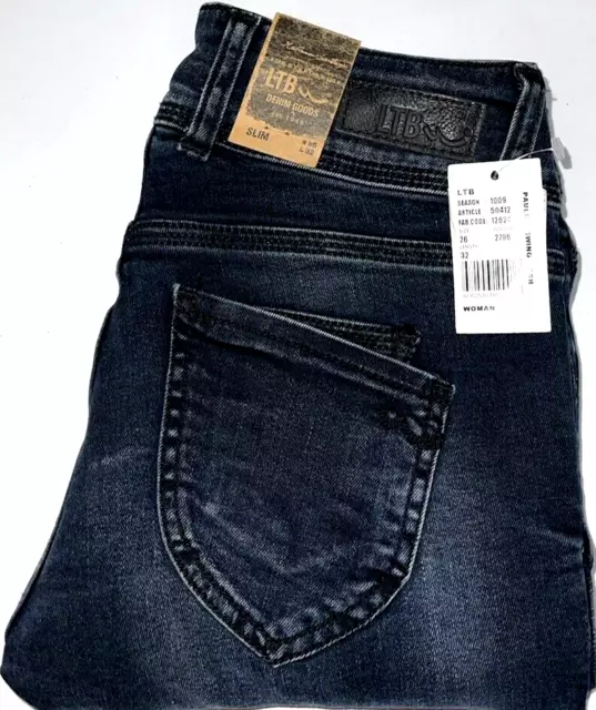 LTB BNWT Womens Size W26 x L32 Paulina Slim Fit Blue Denim Jeans