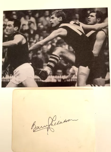 Richmond tigers Barry Richardson hand signed 3 x Premiership player