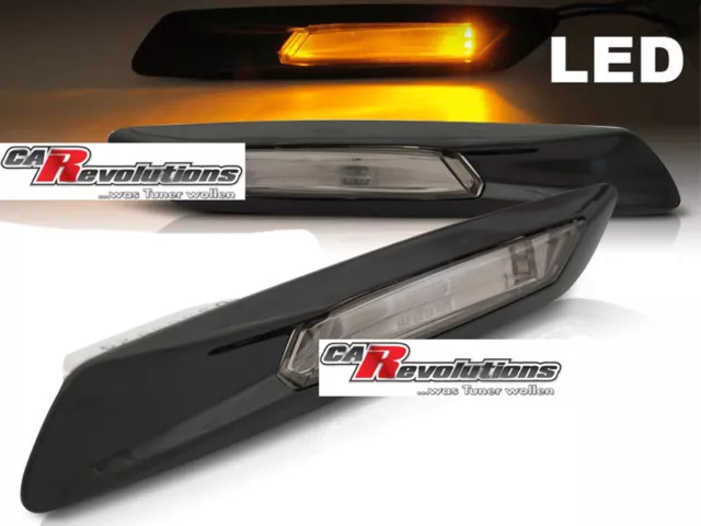 LED Seitenblinker Set Blinker für BMW F10 / F11 10-13 schwarz glänzend NEU SET