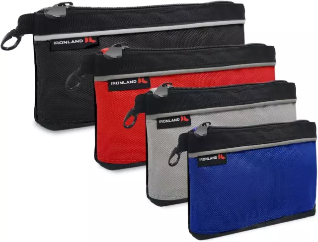 IRONLAND Small Tool Pouches with Zipper, Small Tool Bags, Waterproof Tool Pouch