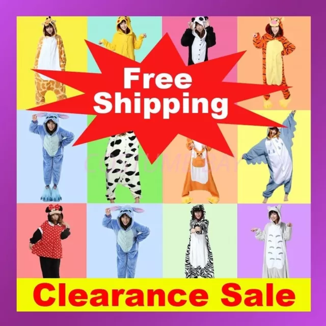 Animal Onesie Adult Kids Kigurumi Cosplay Costume Pyjamas Pajamas Sleepwear AU