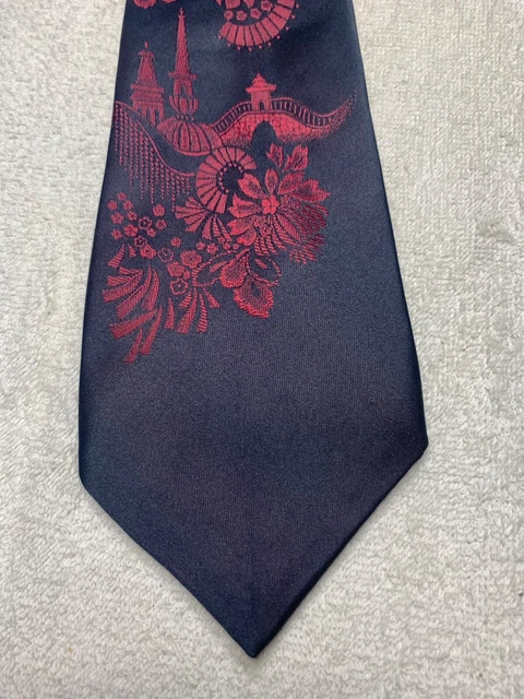 Cravate Homme Jacques Feraud En Pure Soie - Motif Cachemire/paisley Bleu Et Vert, Occasion