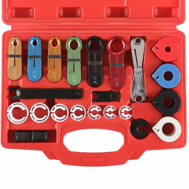 J- Oil Line Disconnect Tool  Car Air Conditioner Oil and Transmission Oil  Line Disconnect Tool Kit,1/4 5/16 3/8 1/2 5/8 3/4 7/8 AC Line  Disconnect Tools Kit : : Automotive