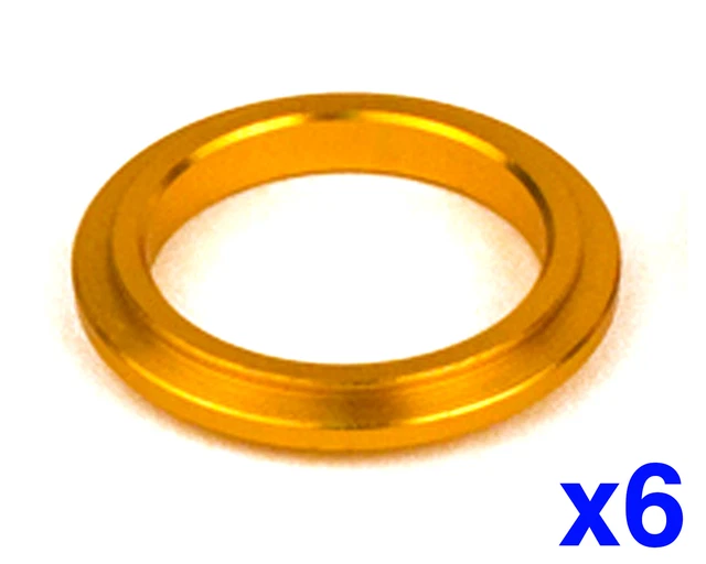 Go Kart Lega 17mm Stub Asse Ruota Spacer 5mm Oro X 6 Kart Corsa
