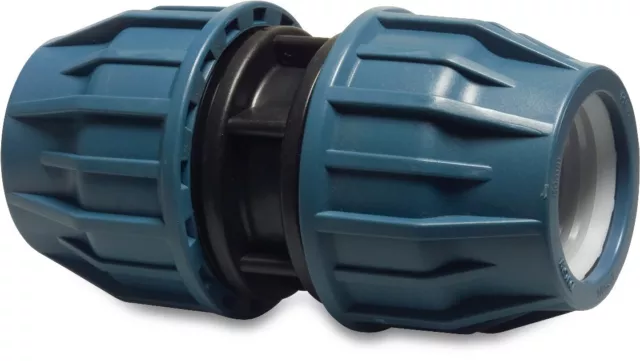 MDPE Compression Coupler Joiner For Water Pipe: 20mm to 110mm