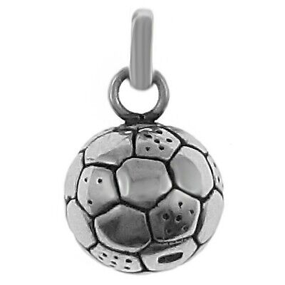 Pendentif Ballon Football en Argent 925 rhodié - Chaîne en Option - Neuf - Mixte