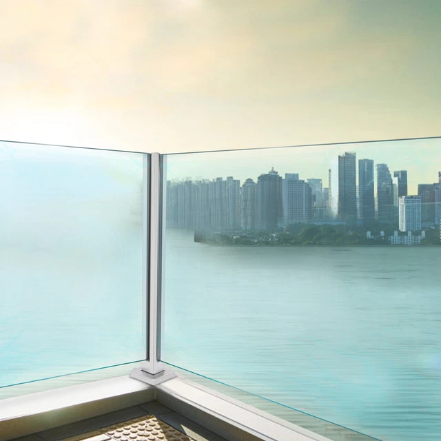 Glass Railing Corner Post,Balustrade for Balcony Stairs 65cm Cannot Add Handrail
