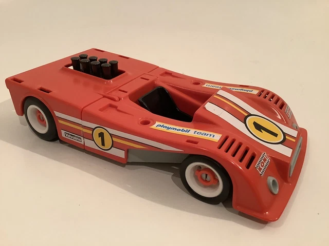 VINTAGE 1979 PLAYMOBIL #3147 Red Formula Race Car Long