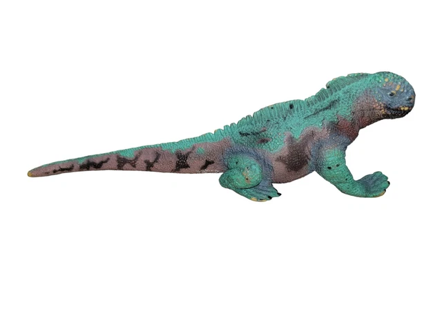 1998 marine Iguana Hard Solid Plastic Colorful 8" Long