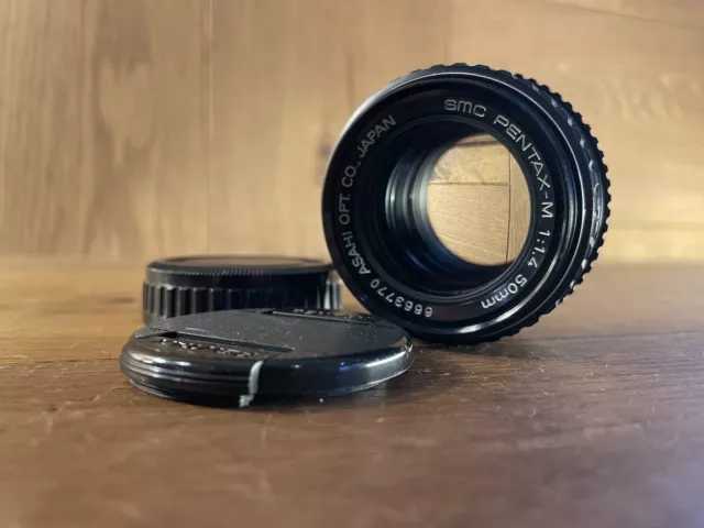 Mint Smc PENTAX M 50mm F/1.4 Standard Prime Mf Objectif Pk K Support De Japon
