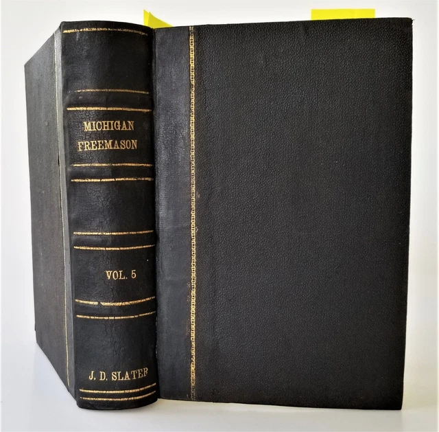 1874-75 antique MASONIC freemason MONTHLY bound MAGAZINE mich mysticism occult