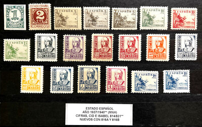 Cid E Isabel MH Cid Spagna Spai Canarie 23/30 1937-1940 Cifre 