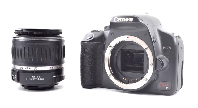 CANON EOS KISS X2 EF-S 18-55mm Standard Lentille Set D EUR 137,68