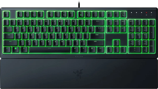 Clavier Gamer À Profil Bas (Switches À Membrane Silencieux, Repose-Poignet Ergon