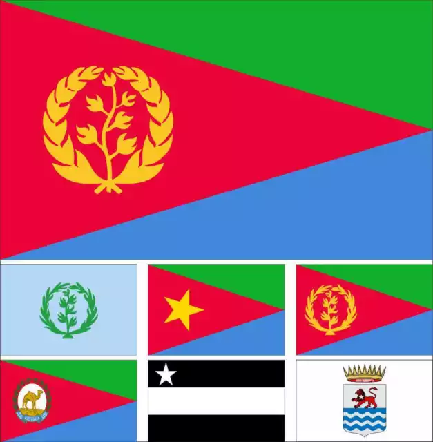 Eritrea Flag 3X5FT EPLF Kunama Saho People's Democratic Movement  SPDM DMLEK