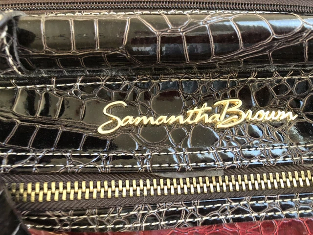 Samantha Brown Carry On Maroon Weekender Croc Embossed 3