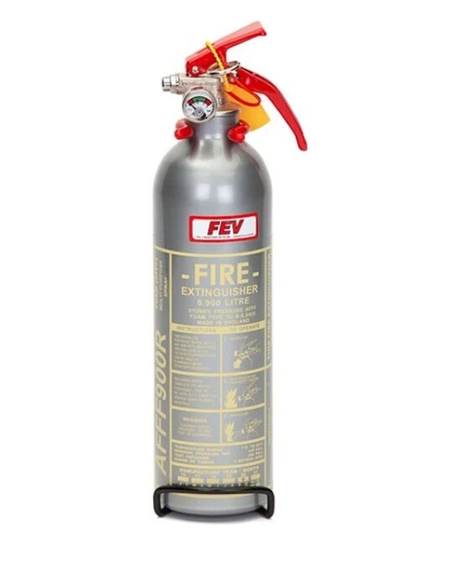 FEV 0.9L Mousse F-TEC900HH Fia à Main Course Voiture Extincteur (Argent)