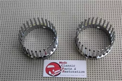 Chrome Custom Cadillac Taillight Crown Bezels Harley Bike Hot Rat Rod Frenched