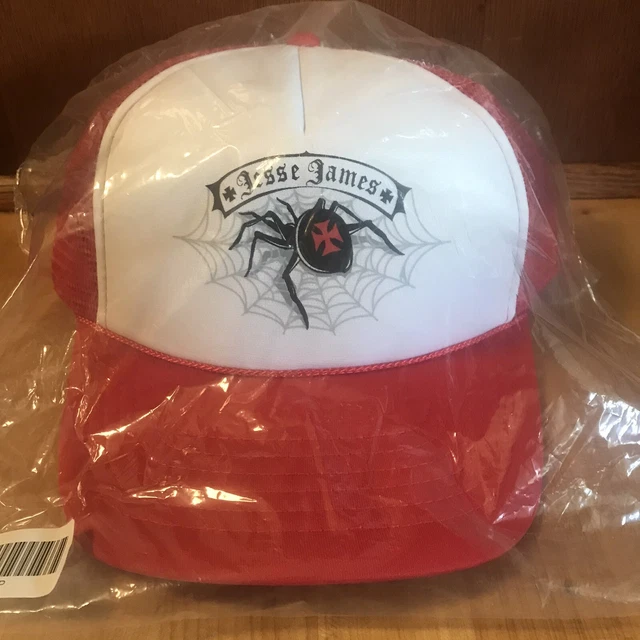 Vtg West Coast Choppers Jesse James Mesh Trucker Snapback Hat Cap Motorcycle