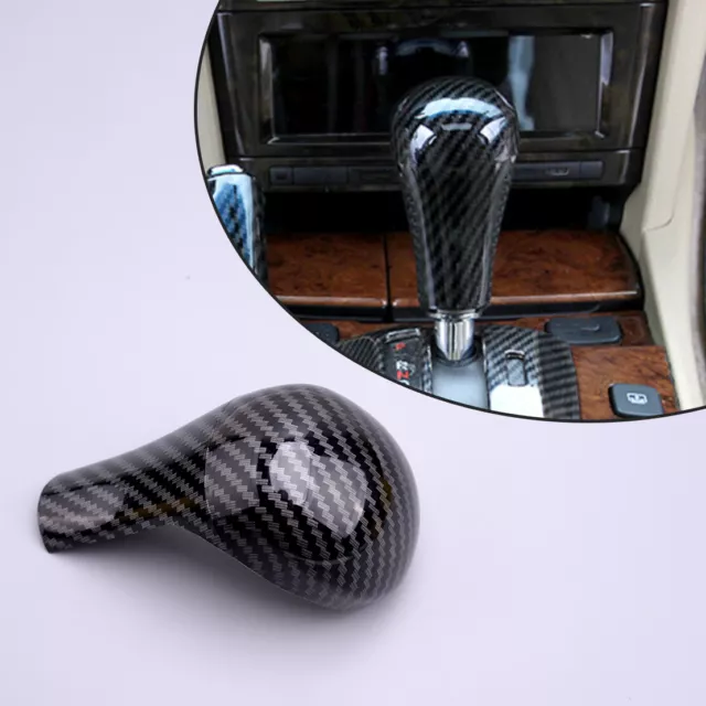 Gear Shift Knob Cover Trim fit for Honda Accord Black Carbon Fiber Texture