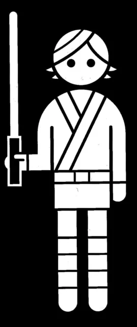 **FREE DECAL** Luke Skywalker Star Wars family decal sticker
