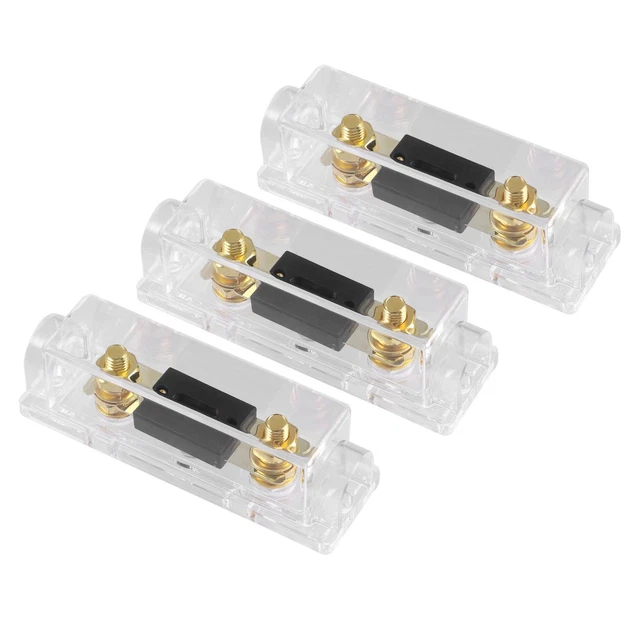 3pz Trasparente 200 Amp ANL Fusibile Con In-Line Supporto per Auto Audio