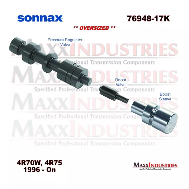 4R70W AODE Pressure Regulator & Boost Valve Kit Sonnax 76948-17K 1996 Up