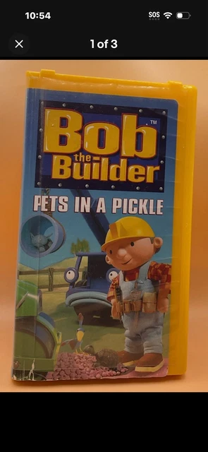 BOB THE BUILDER - Pets in a Pickle VHS 2001 Small Clamshell Yellow Tape ...