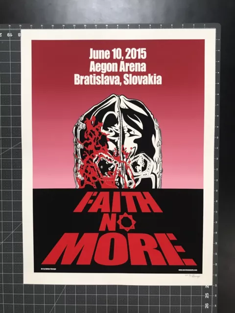 FAITH NO MORE screen printed gig poster Ross Sewage Slovakia 2015 LIMITED