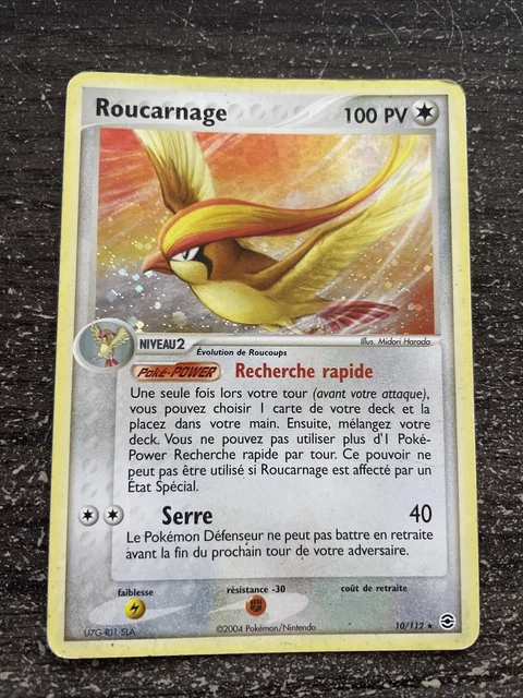 Roucarnage Holo - Pokémon 10/112 Ex Rouge Feu Vert Feuille Fr
