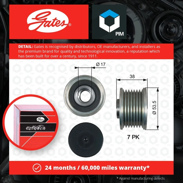 POULIE D'ALTERNATEUR OVERRUNNING pour portes d'embrayage NISSAN XTRAIL
