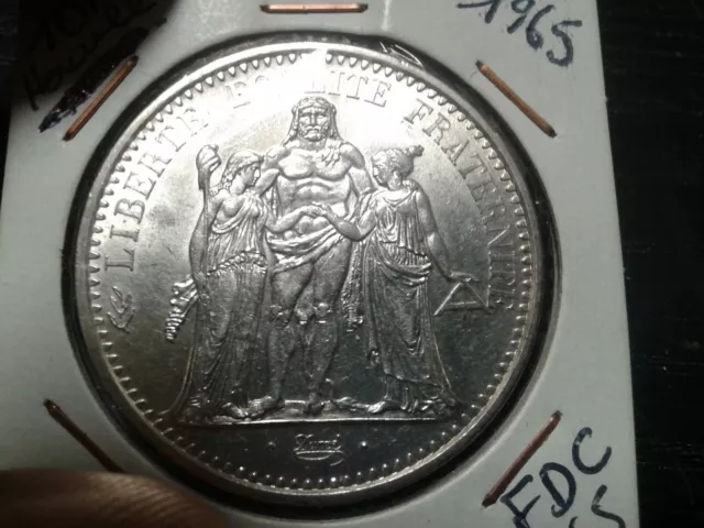 SPLENDIDE 10 Francs Hercule  1965   Argent FDC/MS65