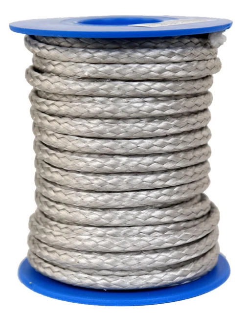 DYNEEMA Flechtleine / Seil / Flechtschnur Ø 4mm / 10 Meter Fb. grau / 1.300 daN