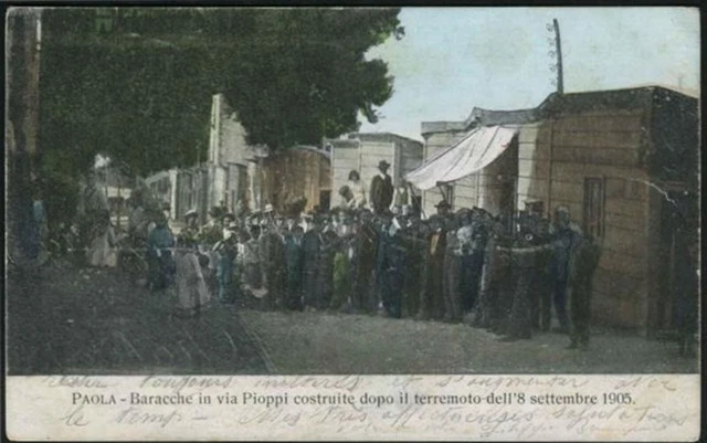 ks57  CARTOLINA PAOLA BARACCHE DOPO IL TERREMOTO DEL 1905+++++