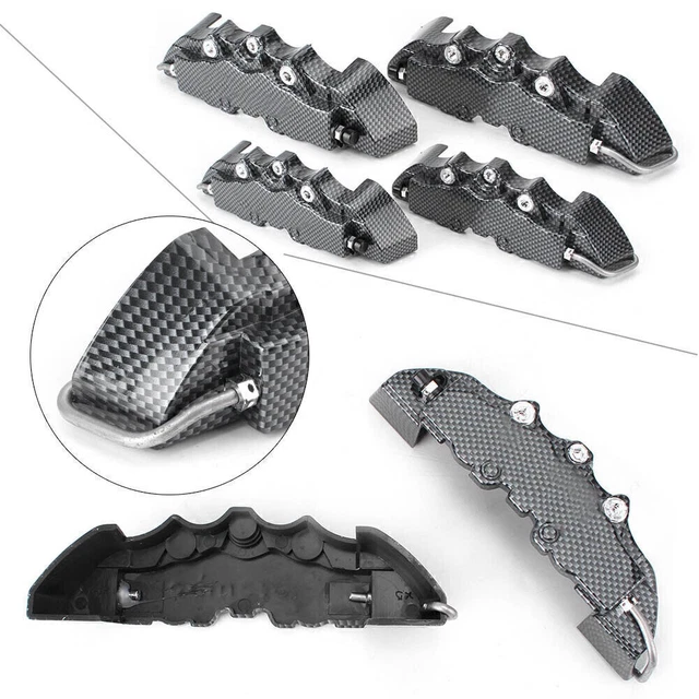 3D Carbon Fiber look Disc Brake Caliper Covers Universal for 14-17 inch wheels