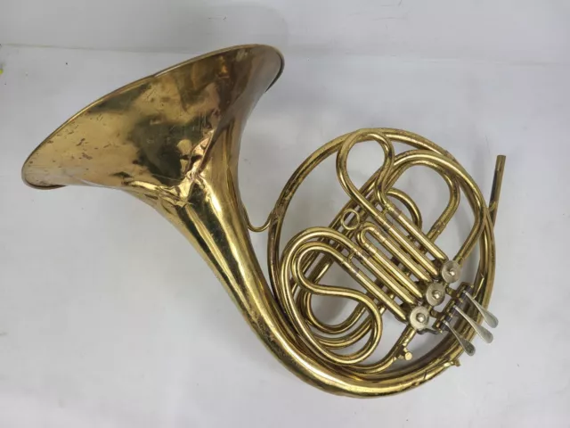 Vintage Buescher Elkhart French Horn Brass Instrument #522668