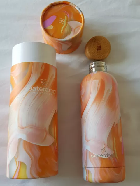 BNIB Waterdrop Limited Edition VIBE Pink/Orange Steel Bottle 500ml