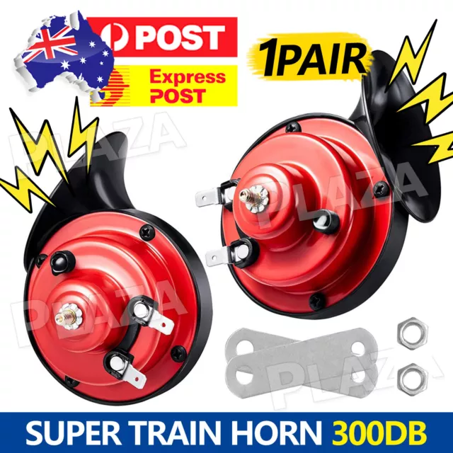 12V 300DB Super Train Horn For Trucks SUV Car Boat Motorcycles Speaker Treble 2x