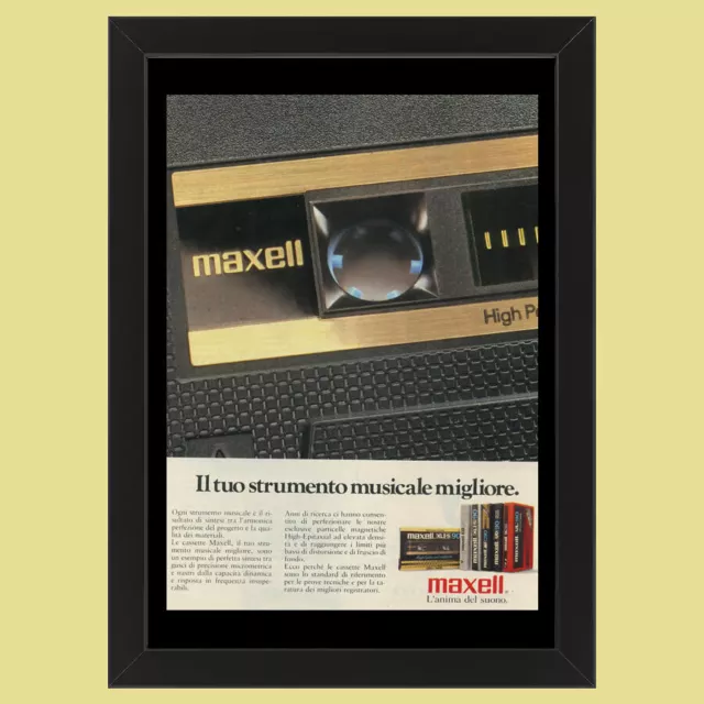 Anni ' 80  * Pubblicità Originale "Maxell, Musicassette, Il Tuo Strumento Musica