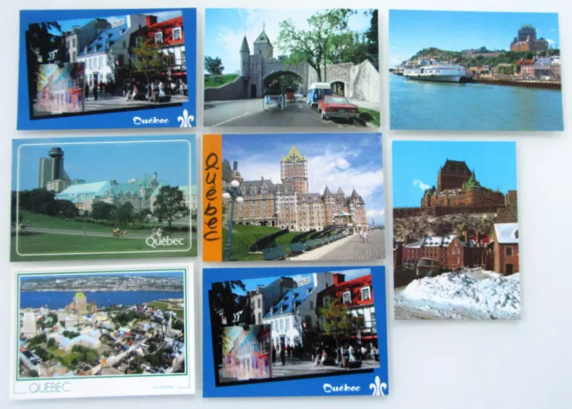 Postcards CANADA Lot 8 x QUEBEC Kanada Postkarten Ansichtskarten ungelaufen