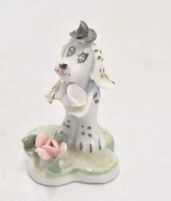 Vintage Dalmatian Dog in a Hat Figurine Statue Ornament Decorative