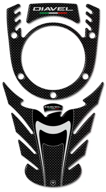 Kit de Pegatinas Resina 3D Protector Depósito Compatible para Moto Ducati Diavel