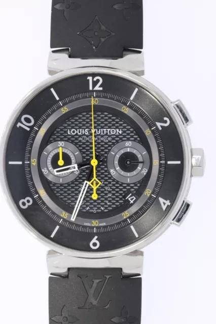 Louis Vuitton Q7D310 VOYAGER Automatic Men's Watch GMT Leather Silver  Dial Boxed