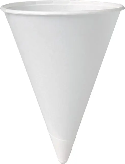 Solo 4 Oz White Paper Cone Cups (Case of 5000)