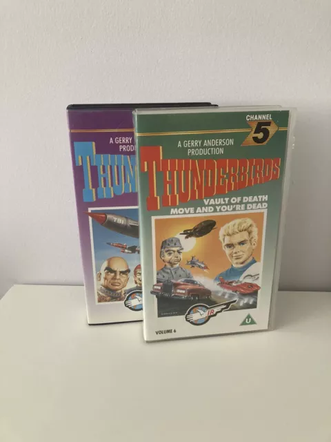 Thunderbirds VHS Videos x2 - Volume 5&6 Gerry Anderson Classic Kids TV Vintage