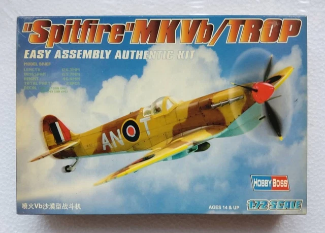 Plastic Model Spitfire Mkvb/Trop 1/72 Hobby Boss