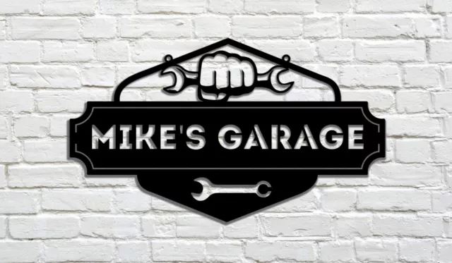 PERSONALIZED Garage Metal Sign Father's Day Gift Custom Hanging Steel Sigs Gifts