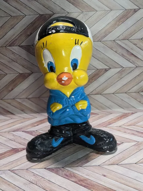 Vintage Tweety Bird Ceramic Statue Piggy Coin Bank Savings 11" Tall