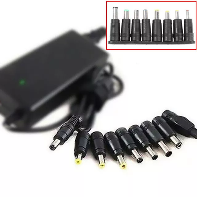 Universal 8 in 1 Laptop Power Supply Adapter AC DC Power Charger Tips 3V-12V UK