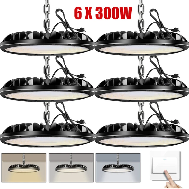6X300W UFO LED High Bay Light Factory Warehouse Industrial Commercial Lighting